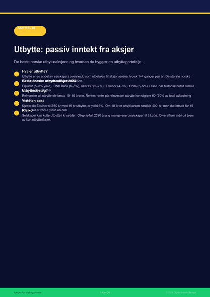 Aksjer for nybegynnere – Norsk e-bok om investering og aksjesparing