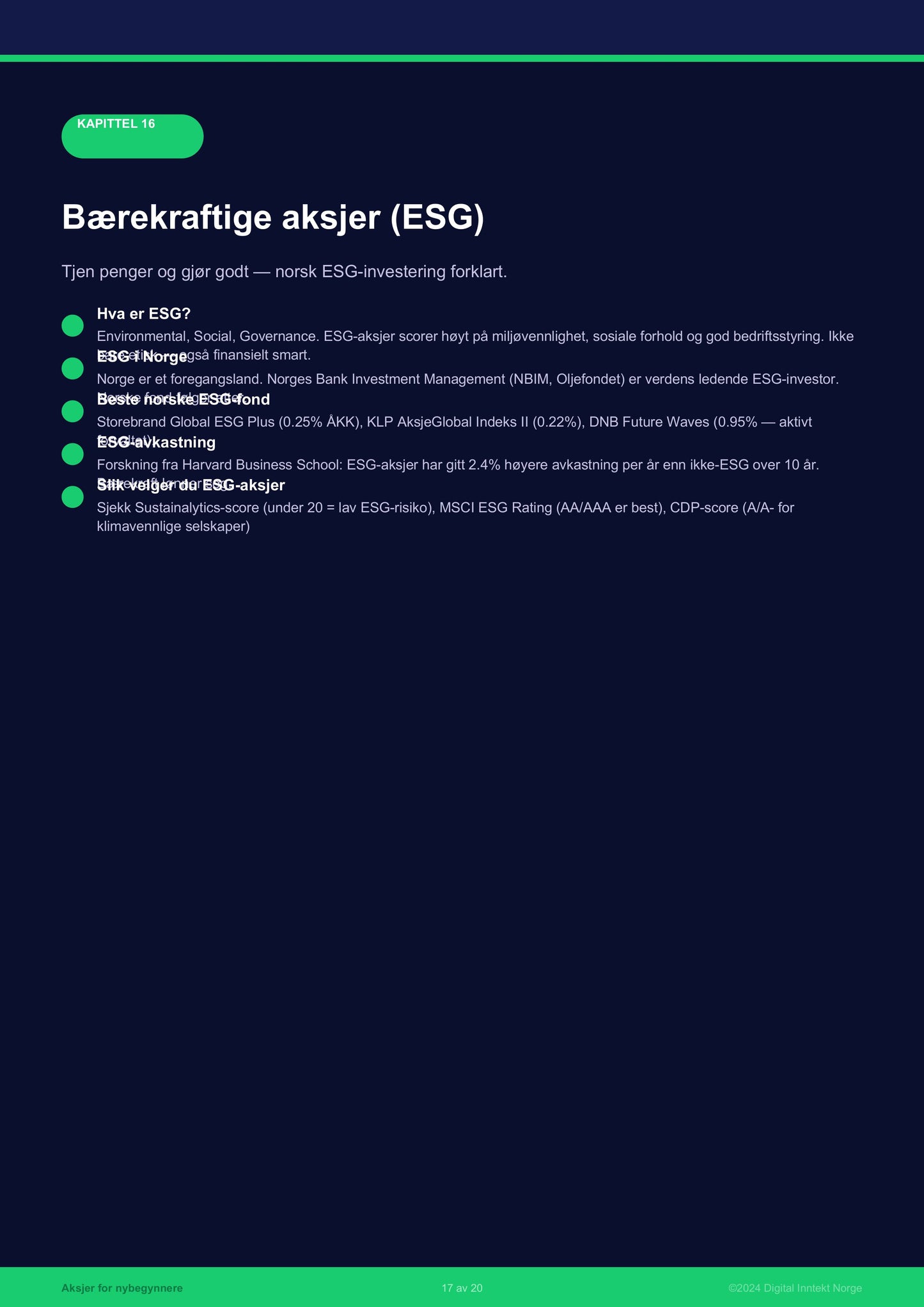 Aksjer for nybegynnere – Norsk e-bok om investering og aksjesparing