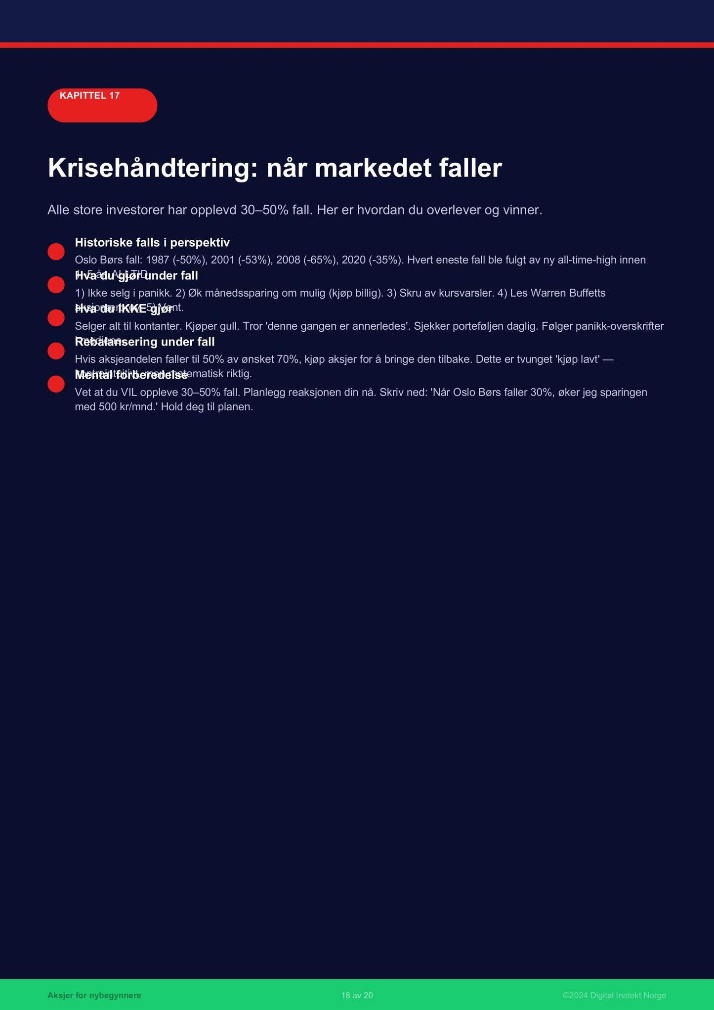 Aksjer for nybegynnere – Norsk e-bok om investering og aksjesparing
