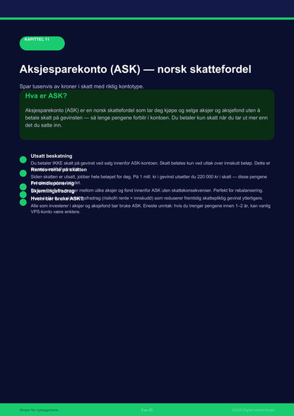Aksjer for nybegynnere – Norsk e-bok om investering og aksjesparing
