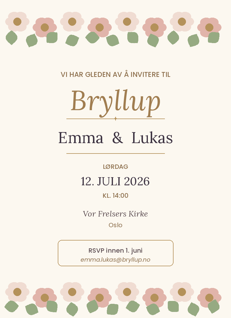 Anledningskort Pakke – 10 Digitale Kort | Bryllup, Morsdag, Farsdag og Babyshower 💌