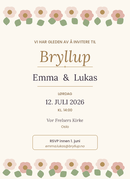 Anledningskort Pakke – 10 Digitale Kort | Bryllup, Morsdag, Farsdag og Babyshower 💌