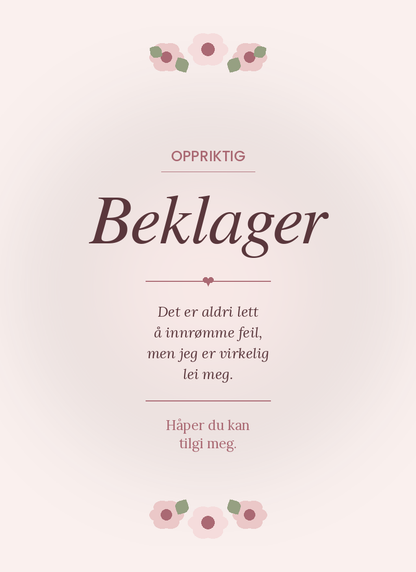 Anledningskort Pakke – 8 Digitale Kort | Takk, Beklager, God Bedring og Gratulerer 💌