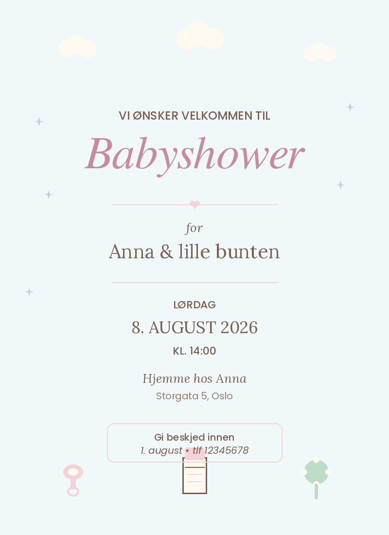 Anledningskort Pakke – 10 Digitale Kort | Bryllup, Morsdag, Farsdag og Babyshower 💌
