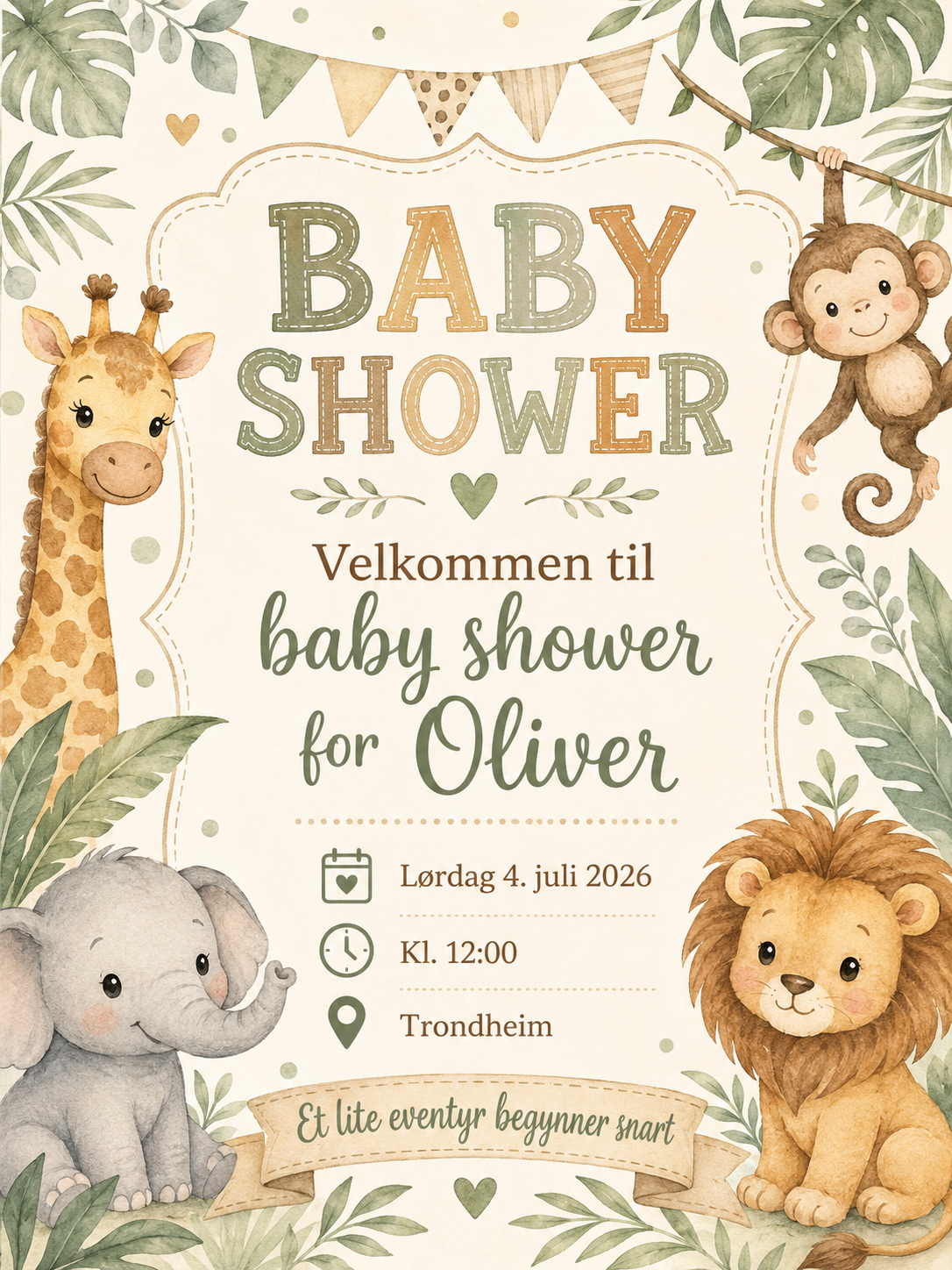 Baby Shower Invitasjon – 13 Digitale Kort | Søt PDF/PNG Nedlasting 🎀☁️