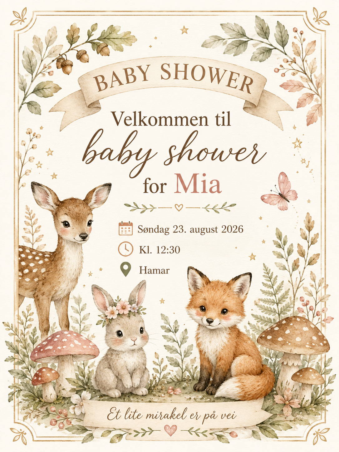 Baby Shower Invitasjon – 13 Digitale Kort | Søt PDF/PNG Nedlasting 🎀☁️