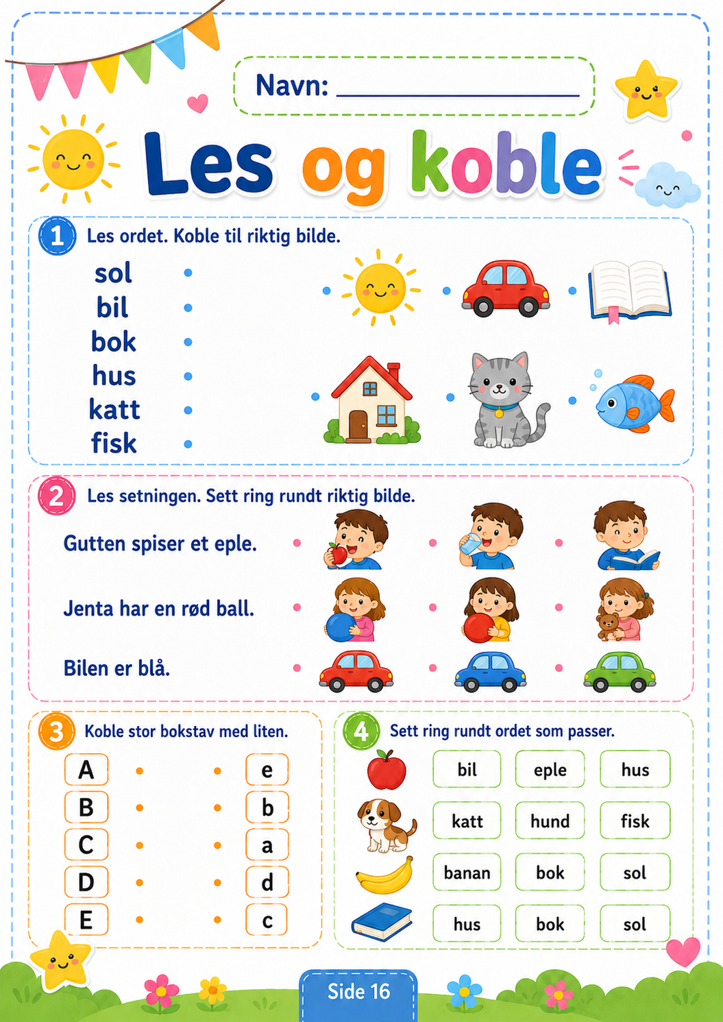 ☀️ Sommeroppgaver for Barn – Læring og Moro 11 sider 🌈📚