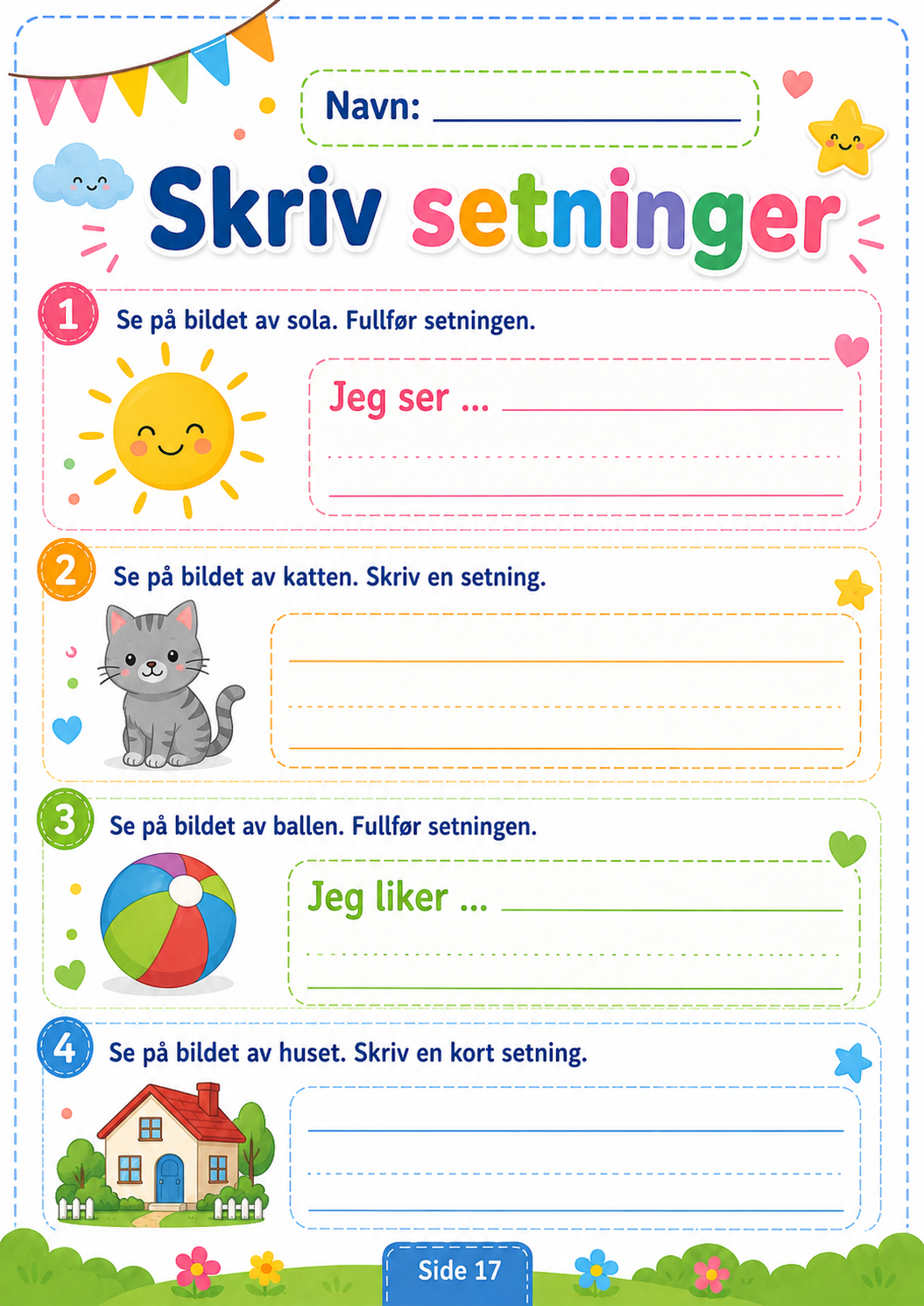 ☀️ Sommeroppgaver for Barn – Læring og Moro 11 sider 🌈📚
