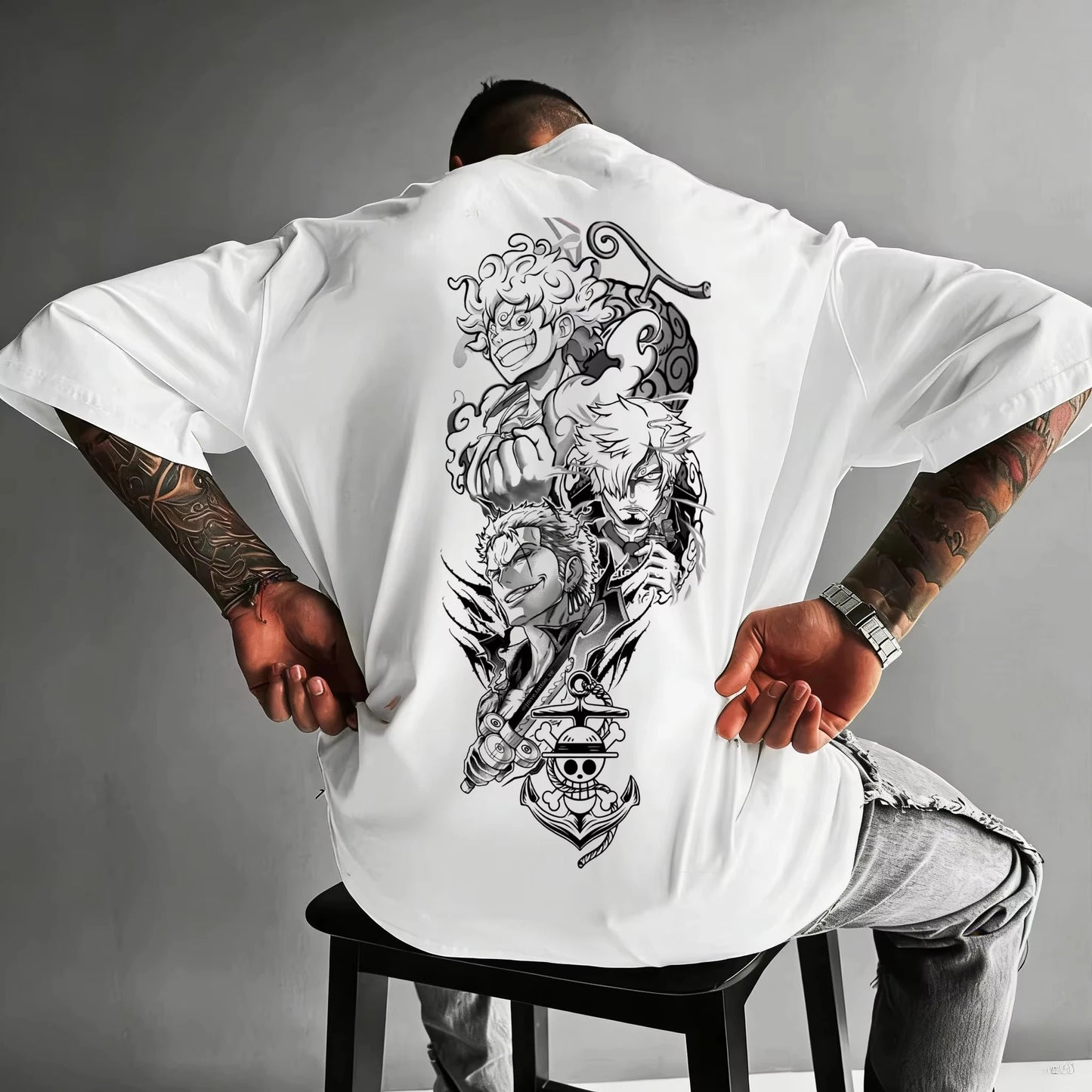 One Piece Japanese Anime Printed Men's T-Shirt Roronoa Zoro Boy Children's Harajuku Short Sleeve Tee Unisex Luffy Top Clothing