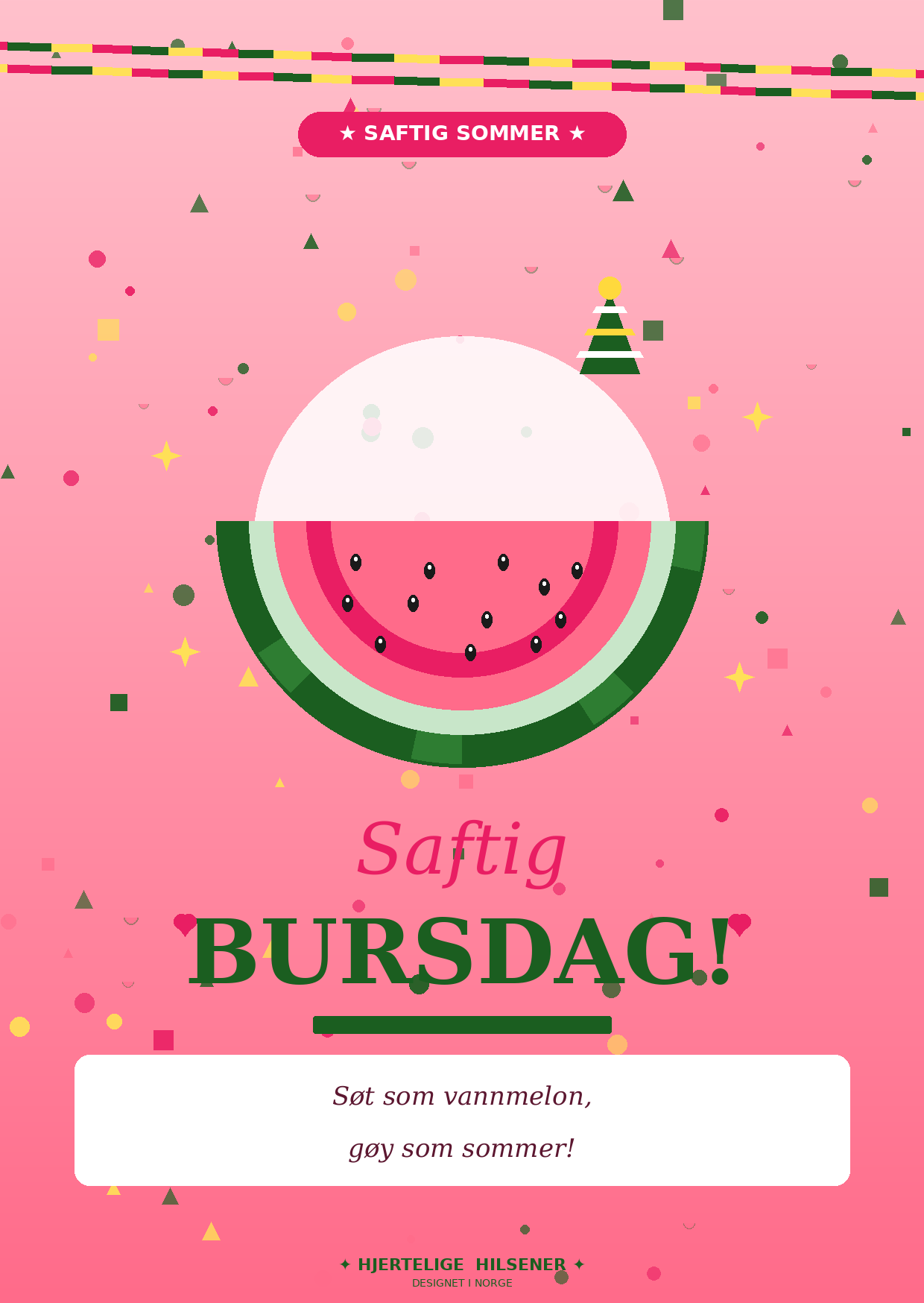 Sommer Bursdagskort Pakke – 8 Digitale Kort | PDF/PNG Nedlasting 🎉🌴
