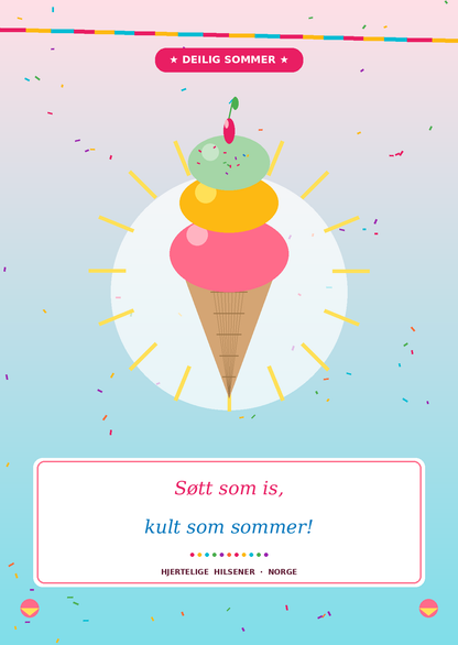 Sommer Bursdagskort Pakke – 8 Digitale Kort | PDF/PNG Nedlasting 🎉🌴