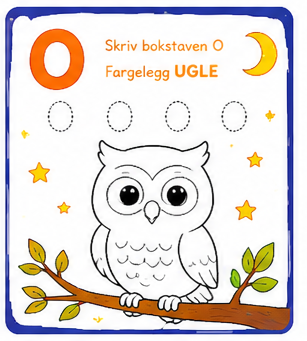 Lær Bokstaver og Fargelegging for Barn – 15 Sider PDF | Alfabet Oppgaver og Tegninger 🌈📚