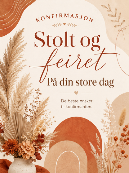 Konfirmasjonskort – 10 Digitale Kort | Elegant PDF/PNG Nedlasting 🤍✝️