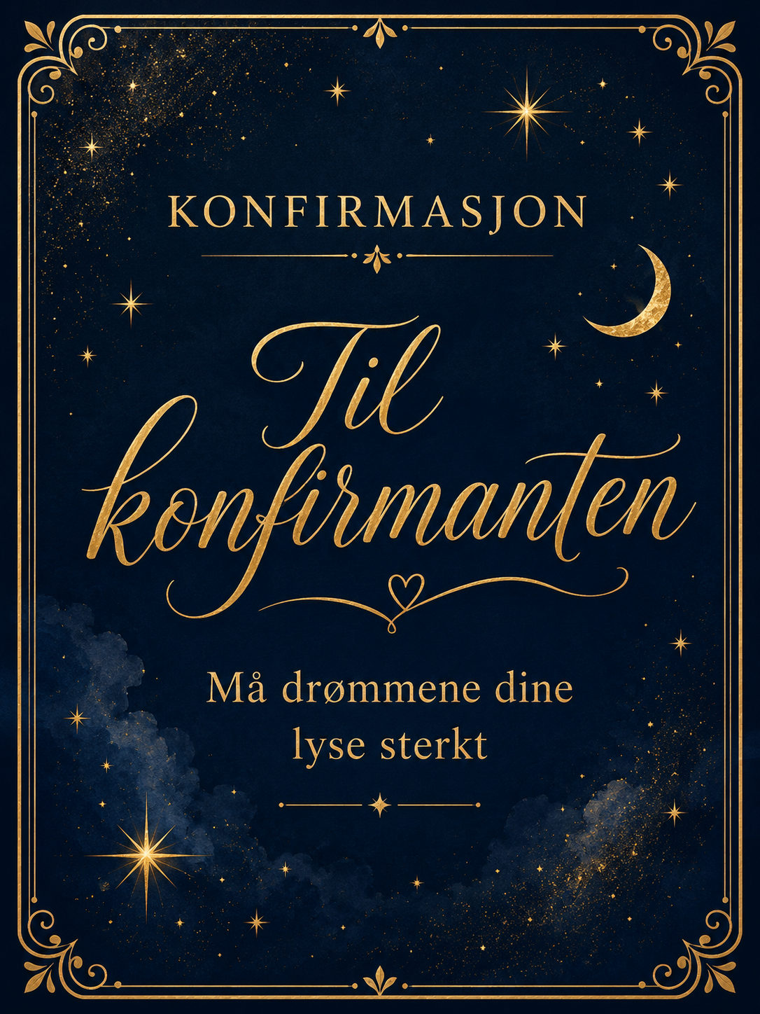 Konfirmasjonskort – 10 Digitale Kort | Elegant PDF/PNG Nedlasting 🤍✝️